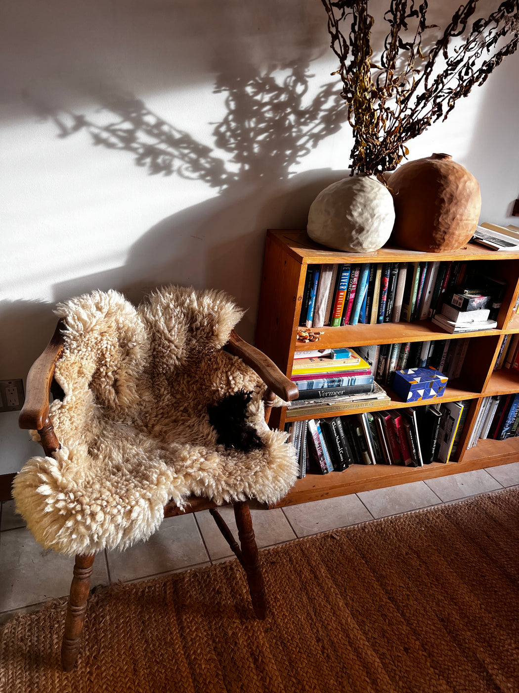 Square Dot Shaggy Sheepskin